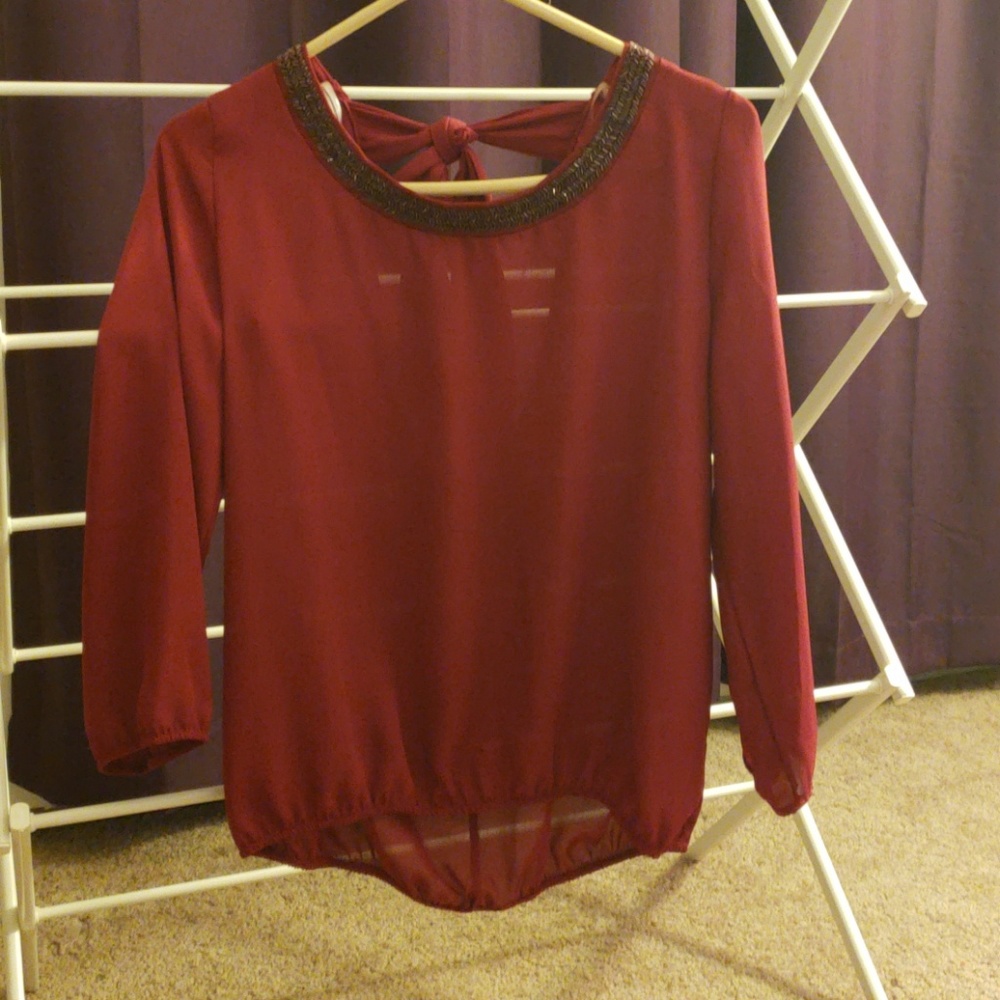 Red blouse